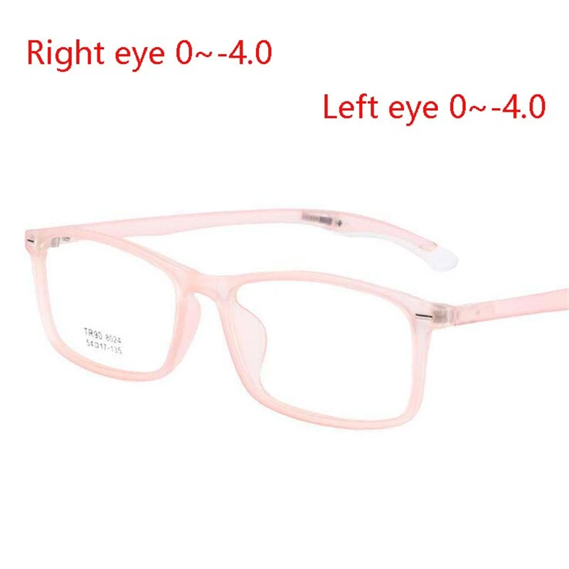 TR90 Students Gatavo Tuvredzība Brilles Modes 1.56 Aspherical Objektīvs Recepšu Brilles Caurspīdīgs Pelēka Rāmis 0 -0.5 -1.0 -4