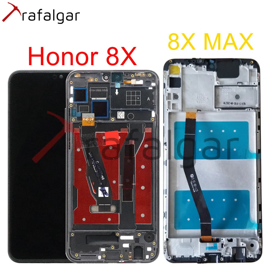 Trafalgar Displejs HUAWEI Honor 8X LCD Displejs JSN-L21 L22 Touch Screen Par Godu 8X MAX Displejs Ar Kadru Nomainīt IR-AL00