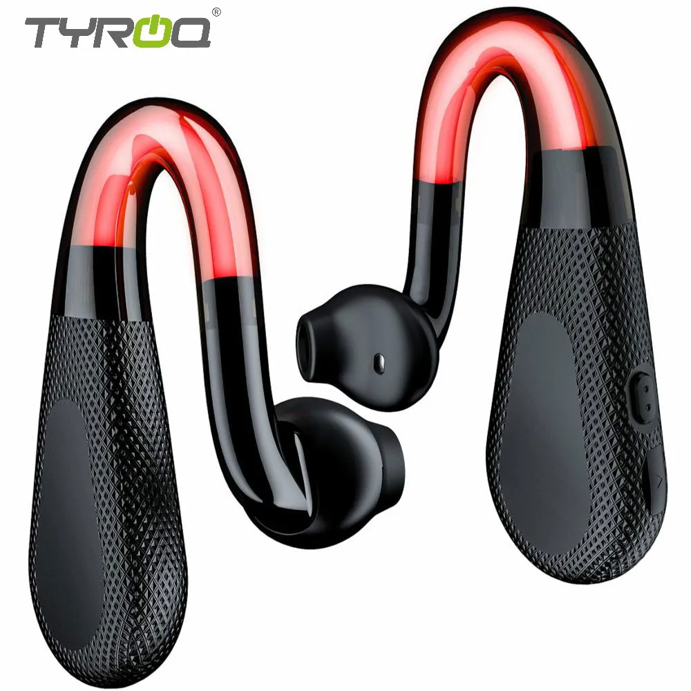 TyRoq TY16 Elpošanas gaismas TWS earbuds Bezvadu austiņas Bluetooth 5.0 Valkā droši 20h nepārtraukti spēles laiks Krāsains