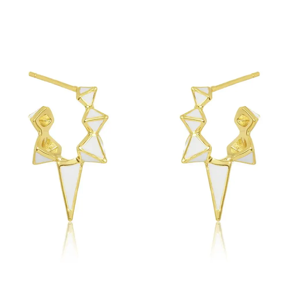 Unikālo dizainu, eiropas sieviešu modes rotaslietas krāsains Neon emaljas 5 tapas, kniedes Stīpas auskari Zelta krāsā