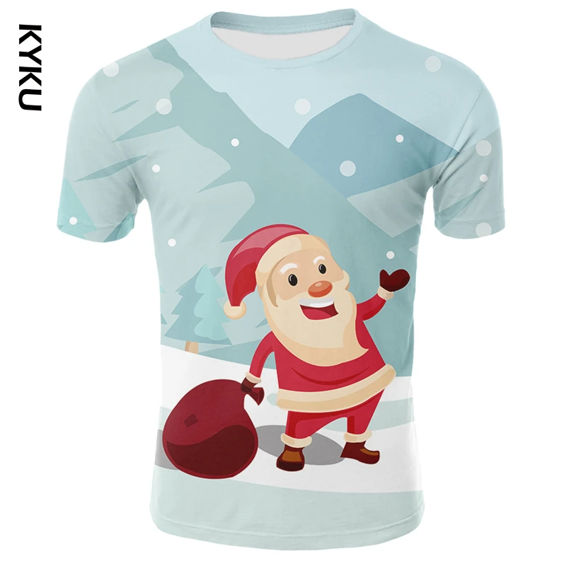 Vasaras Santa Claus T krekls Harajuku Ziemassvētku Apdrukas T-krekls Unisex Modes Īsām Piedurknēm Streetwear Vīriešiem Ziemassvētki Tshirts