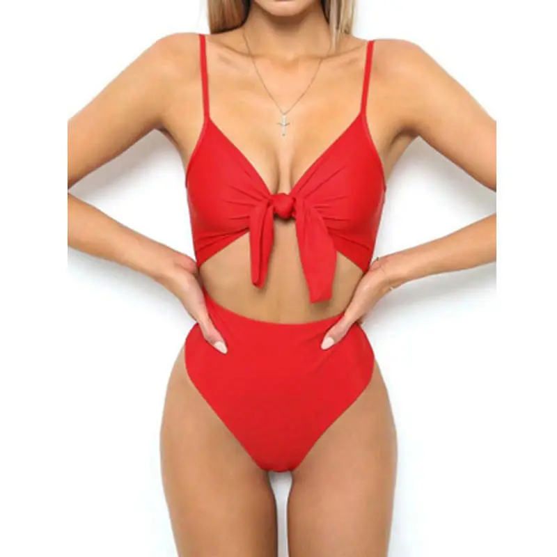 Vasaras Sexy Sievietes Vienā Gabalā Bikini 2019 Peldkostīmi ar V-veida kakla Pārsējs tauriņu Backless Dobi no Peldkostīmu Peldēt Beachwear peldkostīms