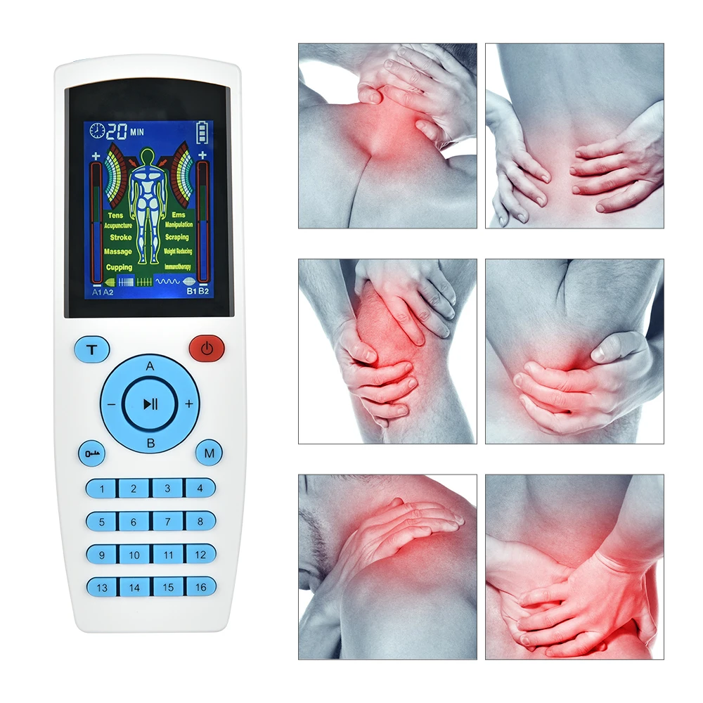 Veselības Desmitiem muskuļu, Kakla massager Atpakaļ Elektriskā Digitālo Terapijas Mašīna Masāža Elektronisko Impulsu Stimulators Pilna Ķermeņa Kopšana