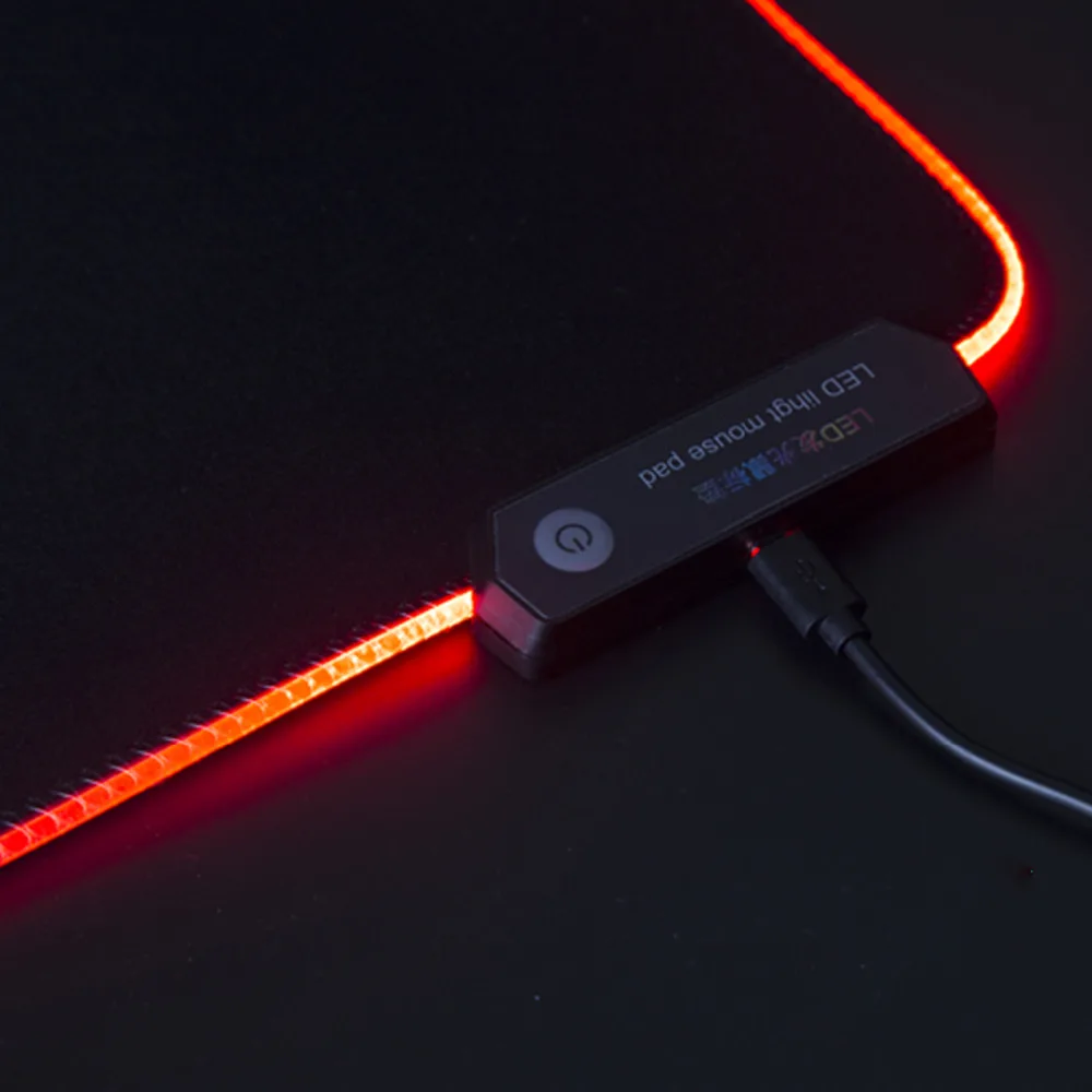 Vococal Liels LED RGB Mouse Pad USB Vadu, Apgaismojums, Spēļu Spēlētājs, peles paliktnis Peles Mat Datoru Overwatch Pubg alfombrilla raton