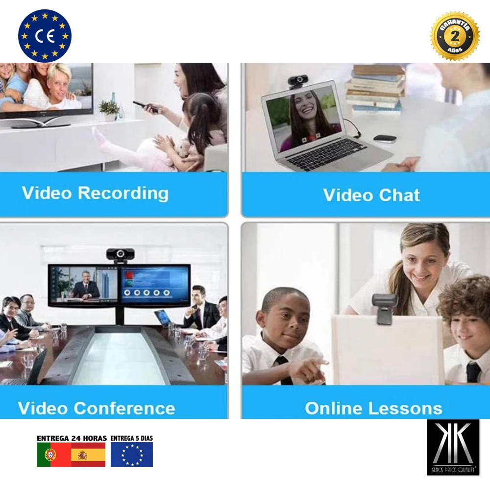 Webcam 1080P Web kamera ar mikrofonu, portatīvā datora desktop PC video konferences un ierakstu spēles ar rotācijas Klipu