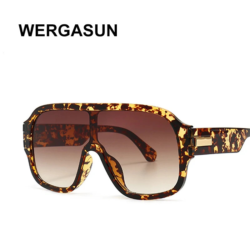 WERGASUN Zīmola Dizaina Modes Saulesbrilles Sieviešu Lielgabarīta Vintage Saules Brilles Vīriešiem Toņos Briļļu Oculos de sol UV400