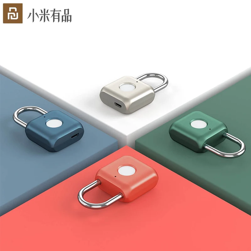 Xiaomi Uodi Smart pirkstu Nospiedumu piekaramo atslēgu Kitty USB Ūdensizturīgs Elektronisko pirkstu Nospiedumu Slēdzene Mājas Anti-theft Bagāžas Gadījumā Drošības