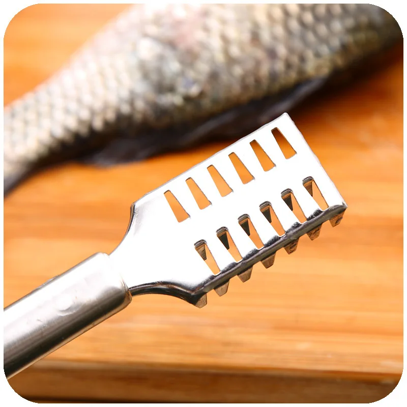 XMT-MĀJAS Virtuves rīki roku zivju scaler zvejas skēleri zivju tīrīšanas nazi tīrāku pincetes, zivju tīrīšana 1 gab.