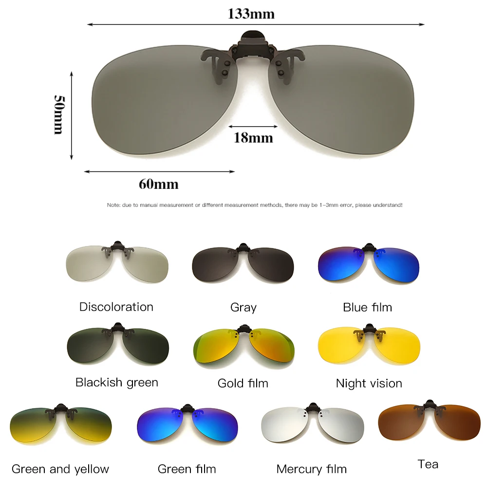YAMEIZE Vīriešiem Polarizētās Klips Saulesbrilles Braukšanas Dzeltenā Objektīva Nakts Redzamības Spogulis Uzsist uz Augšu, Saules Brilles Briļļu Photochromic