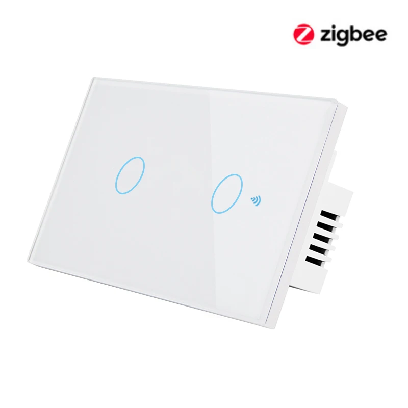 Zigbee smart touch switch tīkla savienojumu Tuya APP kontroles nav neitrāla, stieple 1\2\3gang AC110V 220V sienas gaismas sensors slēdzis