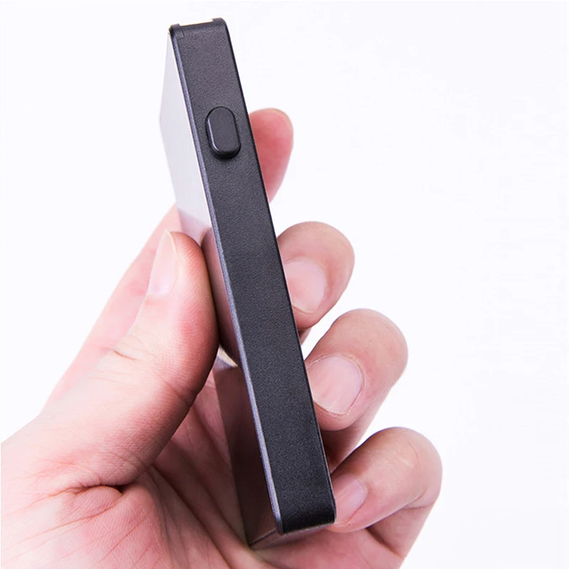 ZOVYVOL Slim RFID Modes Sajūgs Kartes Turētāju Pop-up Pogu Anti-theft Alumīnija Vienas Kastes Smart Seifs Jaunu Nosaukums Kartes Gadījumā