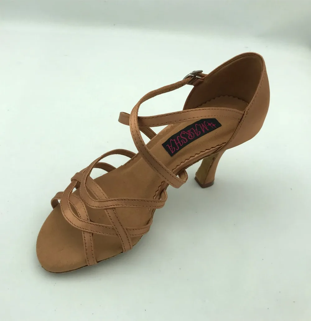 Ērti un fashional sieviešu deju kurpes latīņu / balles /salsa/ tango kāzu & puses kurpes 6228DTN 8.5 cm augsts papēdis