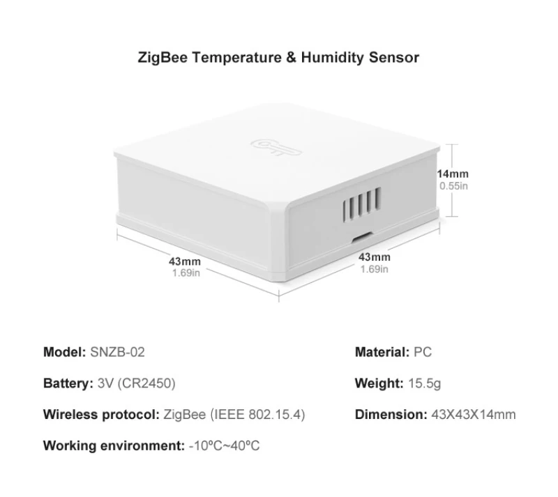 1-50gab SONOFF SNZB-02 Zigbee Temperatūras, Mitruma Sensoru, Smart Reālā Laika Sinhronizāciju, Izmantojot eWeLink ZBBridge Darbu Ar Alexa, Google Home