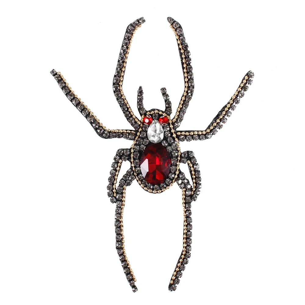10piece Fāzēm Dimanta Spider Nozīmītes Kristāla Rhinestones Plāksteri Motīvs Aplikācijas Kurpes, Drēbes, Dekoratīvās Amatniecības Šūšanas TH1023