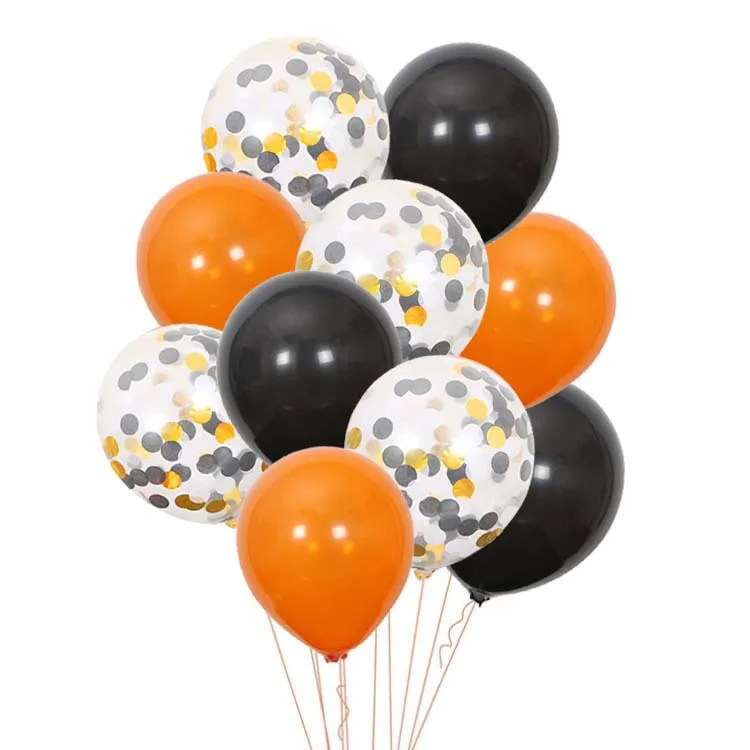 12inch Pērle Oranža, Melna Balta Kārtu Lateksa Baloni Halovīni Kāzu Dekorācijas, Hēlijs, Gaisa Bumbu Rotaļlietas, Dzimšanas dienas svinības Piegādēm