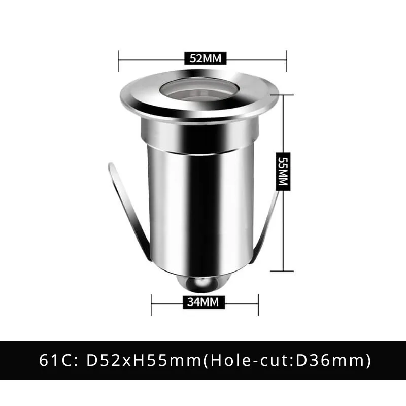 12pcs/daudz IP68 3W LED Pazemes Vieglais Augstas Kvalitātes DC12V Āra Ielas Koridors Gaiteņa Aprakti Mini Spot Lampas Caurumu D36mm