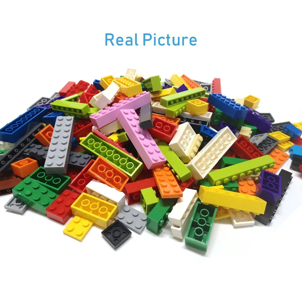 160PCS/daudz DIY Celtniecības Bloki, 1x3 Punkti, 12 Krāsas Radošās Izglītības Ķieģeļi Izmērs ir Saderīgs Ar lego Rotaļlietas Bērniem