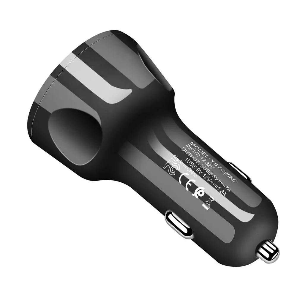18W Universālā 3 USB Automašīnas Lādētājs 5V3A 9V2A Mini Adapteris īssavienojumu Aizsardzība 3 Ostas QC 3.0 ātrs auto lādētājs iPhone 7 8