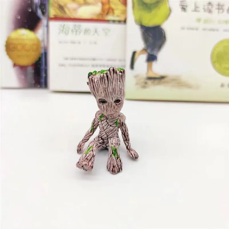 1gb Miniatūras PVC Rotaļlietas modeli, Maz Koku Cilvēks Figūriņas jaukums Karikatūra Anime Modelis Kolekcionējamus Dāvanu Galda Dekorēšana