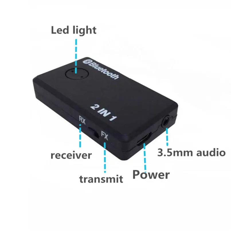 2 in 1-Bezvadu Bluetooth Raidītāju A2DP Uztvērējs, Stereo Audio Mūziku, Adapteri, Bluetooth Mūzikas Adapteri USB Strāvas Kabeli #F30NT05