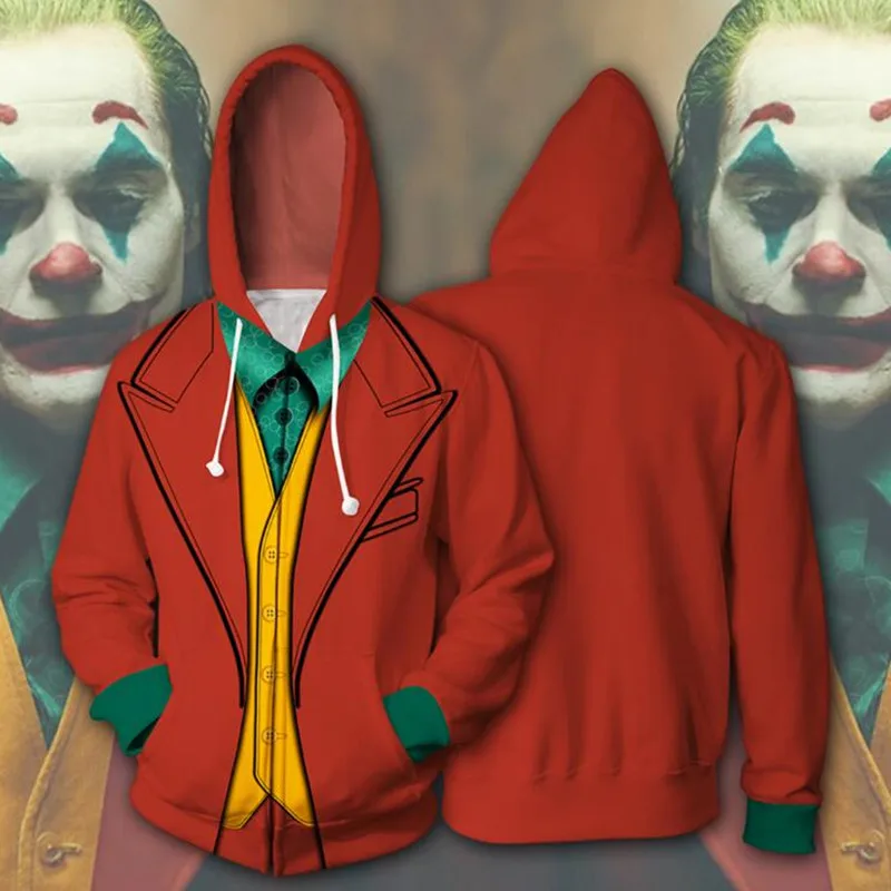 2019 Filmu Joker Joaquin Phoenix Arthur Fleck Cosplay Kostīmi Sporta Krekls Pelēkā Vārna Jaka, Mētelis