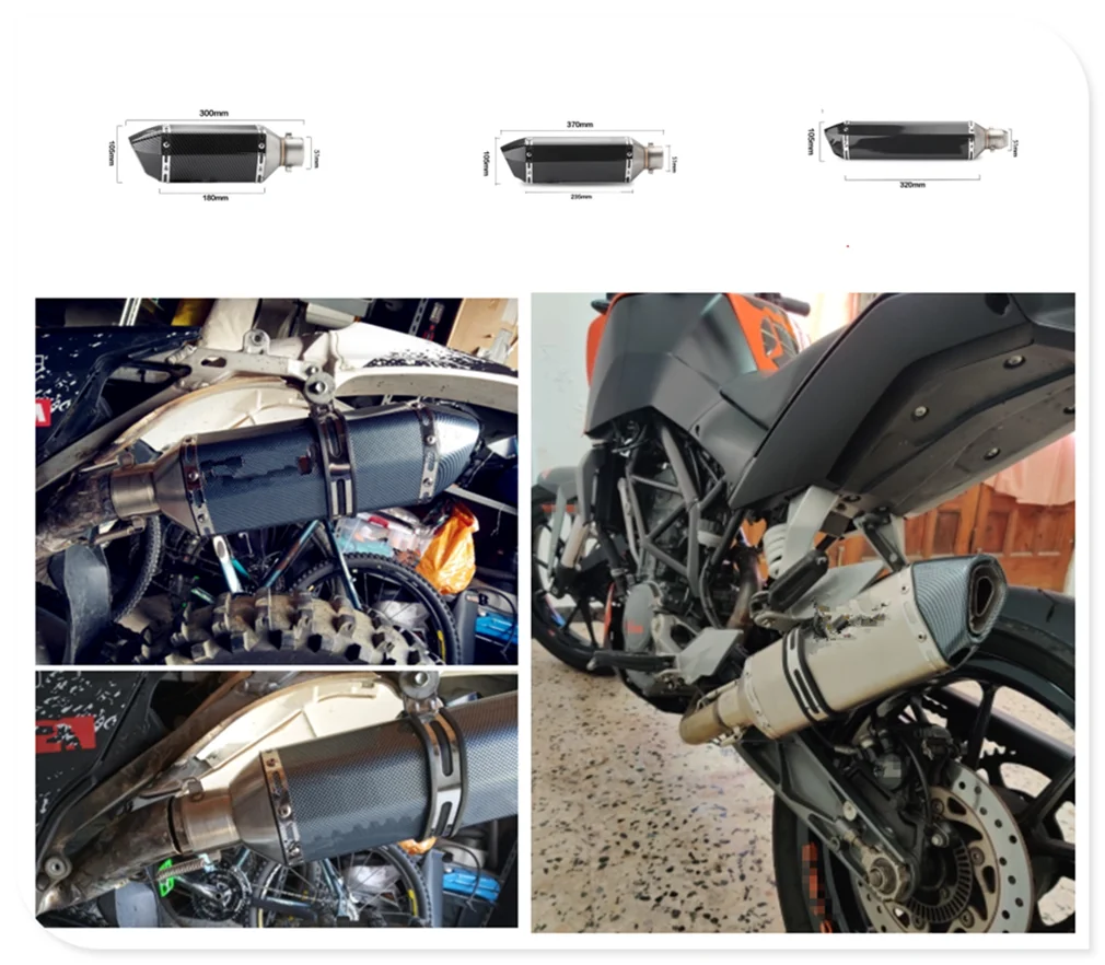 38MM-51MM Universālo Motociklu Piederumi Muffler Izplūdes Caurules HONDA Honda XADV 750 X-11 CB190R VT1100 GROM MSX125