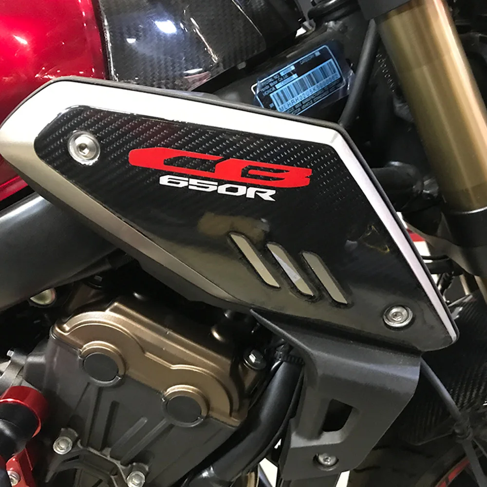 3D oglekļa šķiedras Motociklu uzlīmes aizsardzības decal fontu atstarojošs degvielas tvertnes sānu uzlīmes Honda CB650R 2019-2020 CB 650R