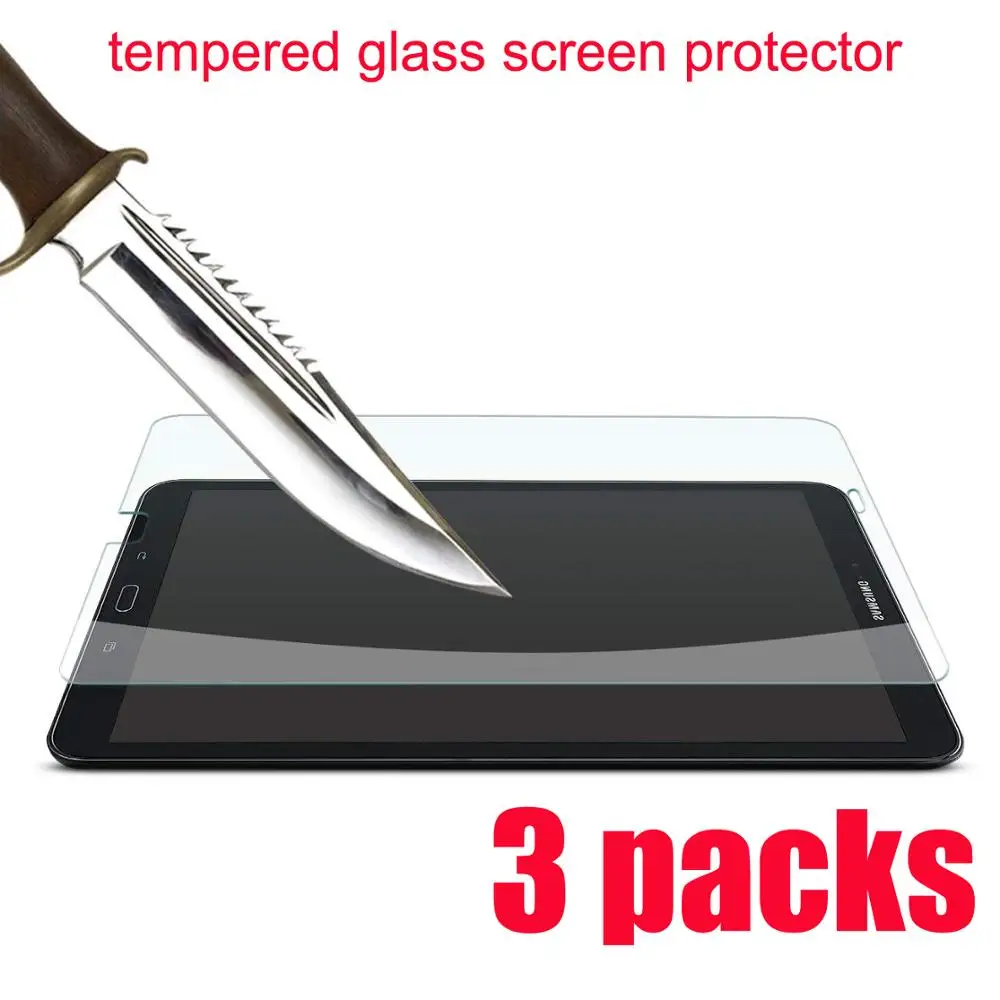 3Packs rūdīts stikls screen protector for Samsung galaxy tab 9.7 10.1 10.5 SM-T510 T515 T590 T595 T580 T585 P580 P585