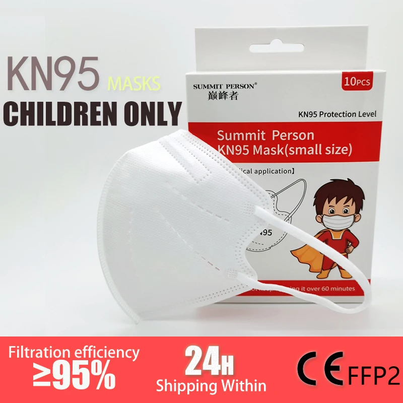 5 Slāņi KN95 Maska 3-15 Veci Bērni Kid Bērnu Putekļi KN95 filtru FFP2 Aizsargājošu Sejas Masku Zēni Meitenes CE Respiratoru ffp2mask