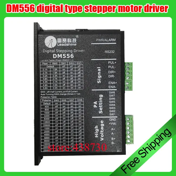 57 stepper motor driver 2 fāzes Leadshine DM556 draiveri 57MM 86MM stepper motor 36-60 VDC 2.1 5,6 DSP digitālo disku