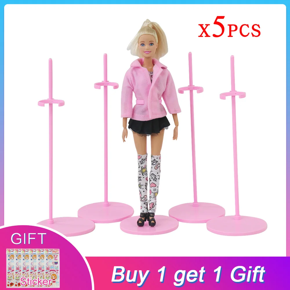 5GAB Rozā Stāvēt Barbie Lelle Displeja Turētāja, kas Piemērots 1/6 30CM Lelles Pārskatāmas Stenta Bērnu Rotaļlietas Piederumi