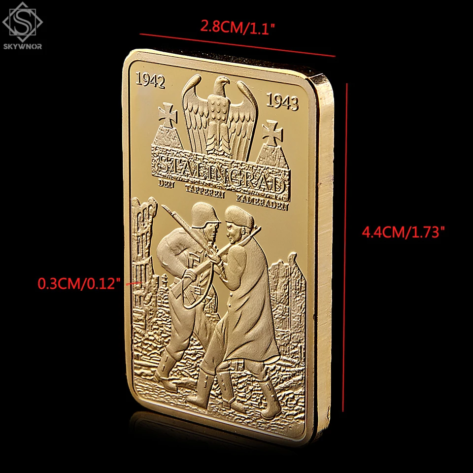 5GAB WWII Kara Staļingradas krievijas 999/1000 Reichs Reprodukcija Zelta &Plaķēti Joslā Doom Izaicinājums Vākšanas Monētas