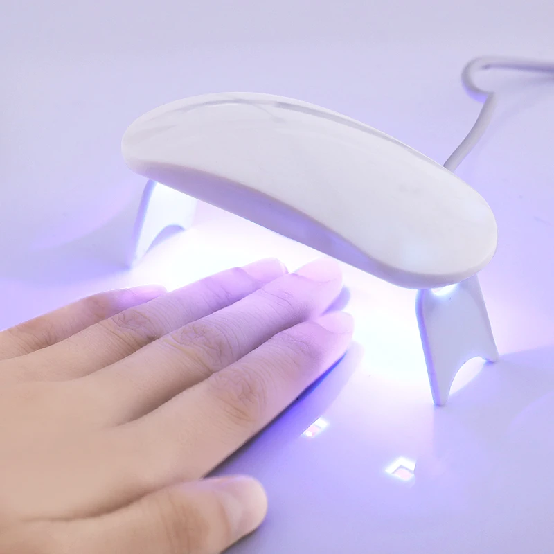 6W Mini White Nagu Žāvētājs LED UV Lampas Micro USB Gēla Lakas Žāvētājs Konservēšanas Mašīnu Lietošanai Mājās Nail Art Instrumenti Nagu Lampu
