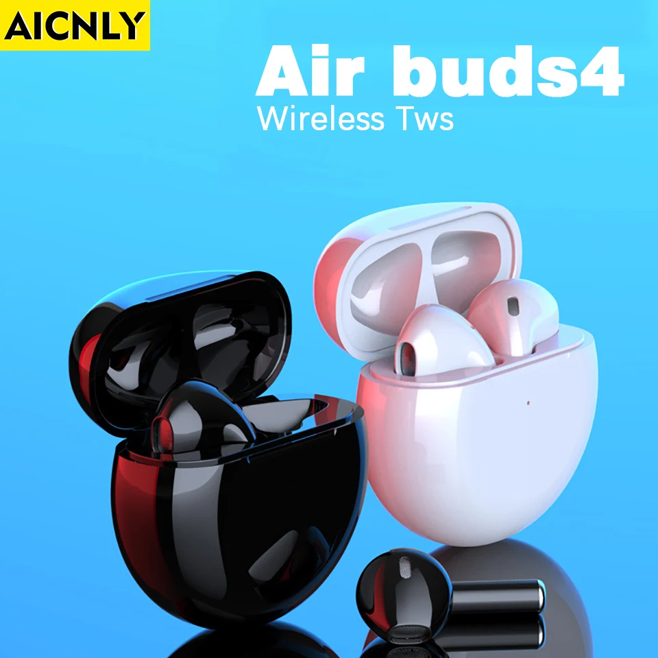Airbuds 4 Bezvadu bluetooth austiņas Touch Kontroli, Stereo Bezvadu Austiņas Ar Uzlādes Lodziņā Ātra piegāde TWS earbuds