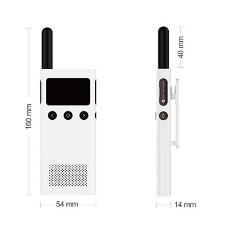 Akciju Xiaomi Mijia Walkie Talkie Sakaru 1S FM Radio 5 Dienas Gaidīšanas Phone Atrašanās vietu Dalīties Ātri, Komanda Runāt USB Maksas