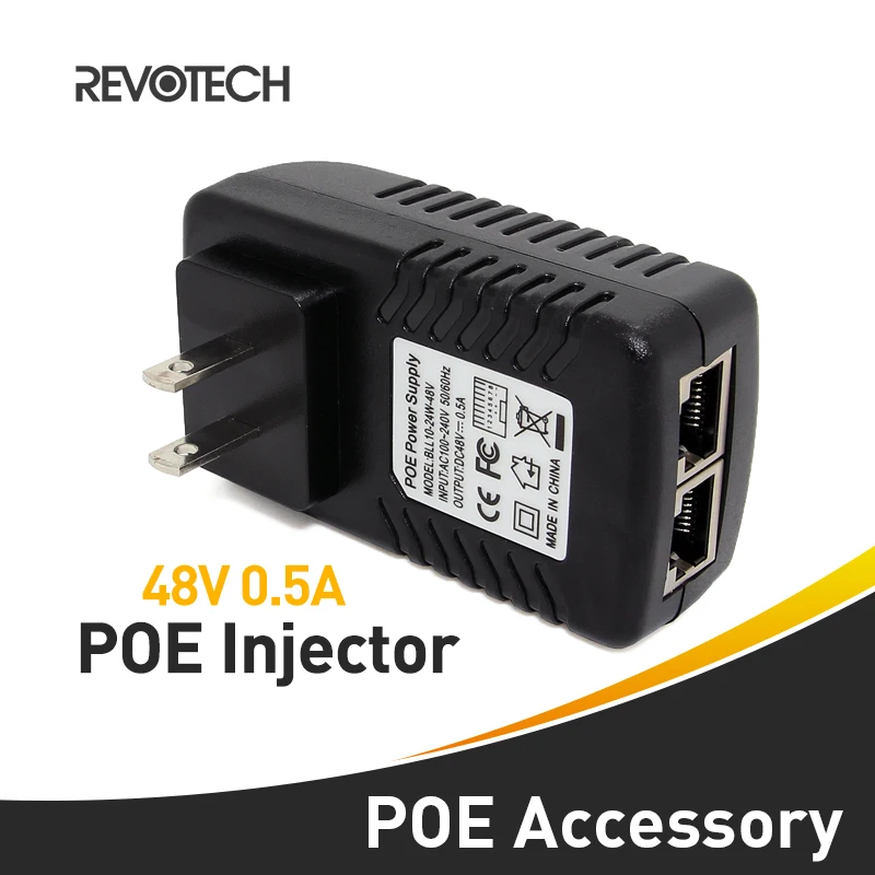 Aktīvā POE Inžektors Strāvas Adapteris PSE Izejas DC48V 0.5 A Power over Ethernet 4&5(+),7&8(-),ASV plug