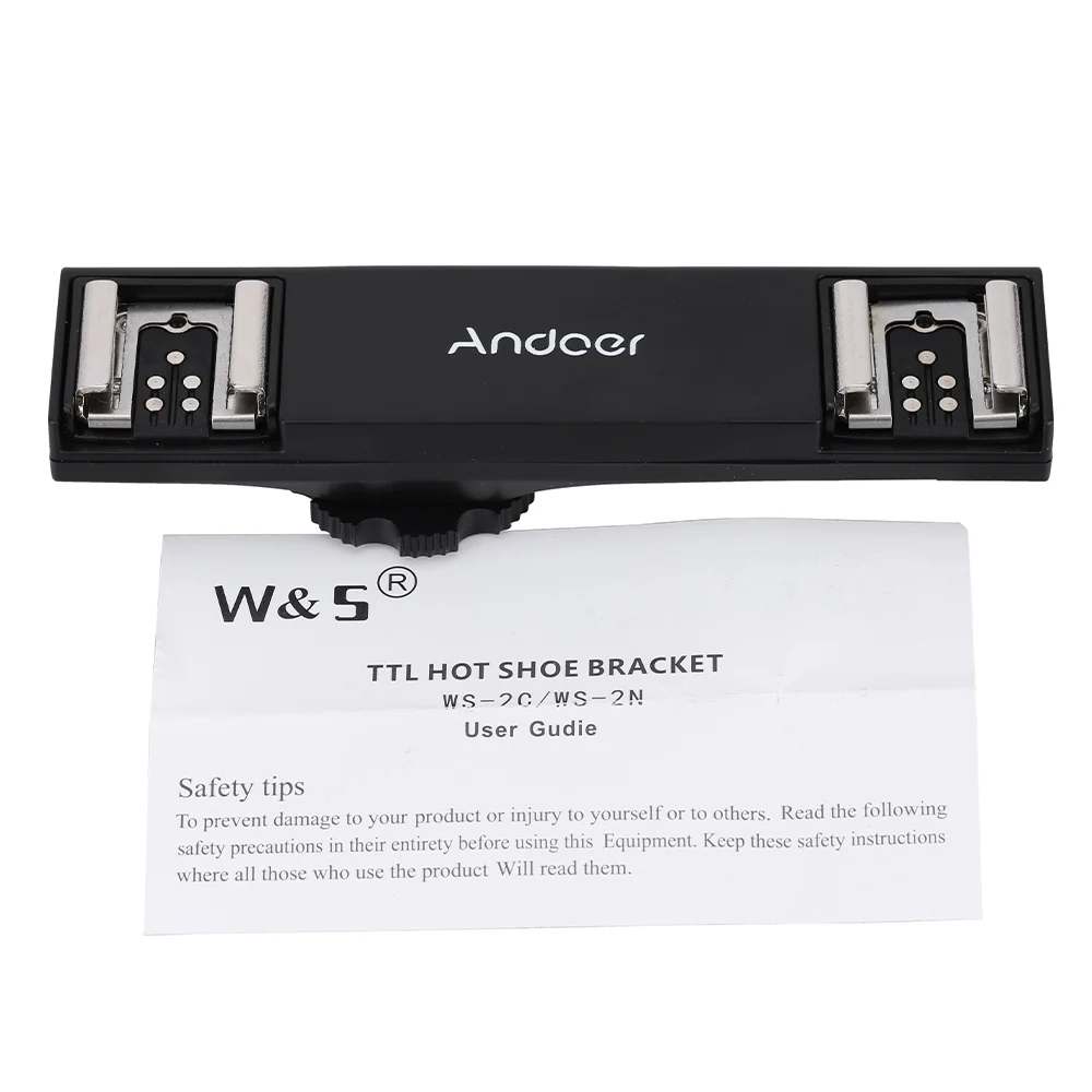 Andoer Dual Karstā Apavu Flash Speedlite Gaismas Leņķis Sadalītāja Canon 7DII 70D 5DR 5DRS 5DIII 6D DSLR Kameras Videokameras