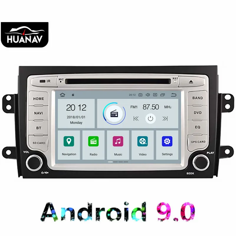 Android 9.0 Auto DVD atskaņotājs, GPS navigācijas Suzuki SX4 2006. - 2010. gadam Automašīnas vadītājs vienību multimedia Auto auto radio, atskaņotājs, magnetofons
