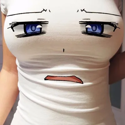 Anime T Krekls Sievietēm, Plus Lieluma 3d Drukas Funny Multiplikācijas filmu topi Jauno Vasaras Īsām Piedurknēm T-krekls Harajuku Tee Kreklu Kautrīga Meitene Sexy Topi
