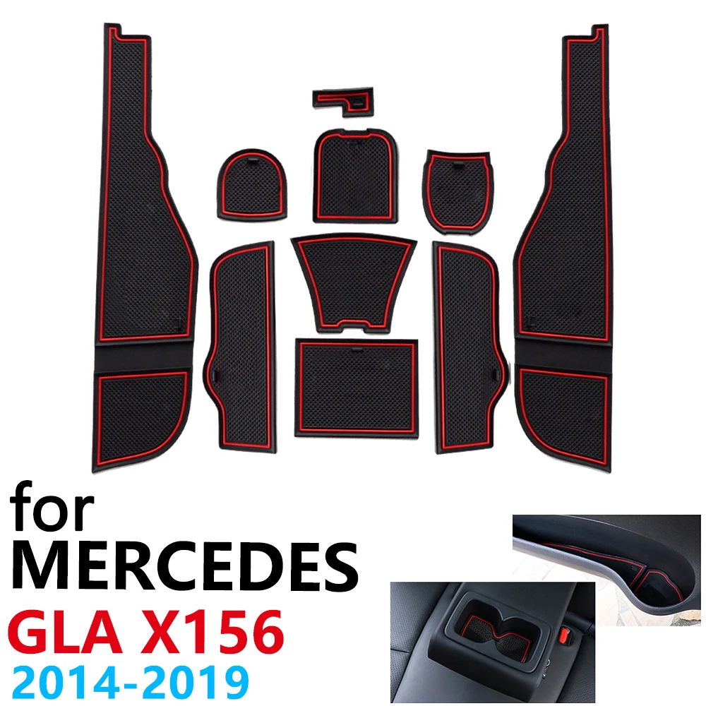 Anti-Slip Gumiju Kausa Pildītās Durvis Groove Mat Mercedes Benz GLA X156 GLA180 GLA200 GLA220 GLA250 GLA45 2019 2020 Piederumi