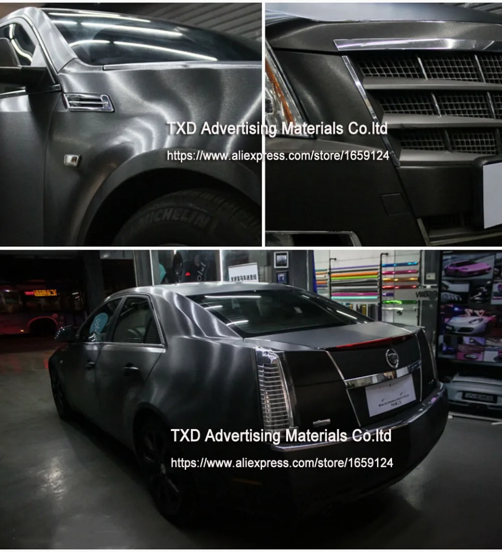 Augstākās kvalitātes Melnā Metāla Matēta Alumīnija Vinila transportlīdzeklis Ietīšana Plēve, auto uzlīmes auto folija apdare ar bezmaksas piegāde