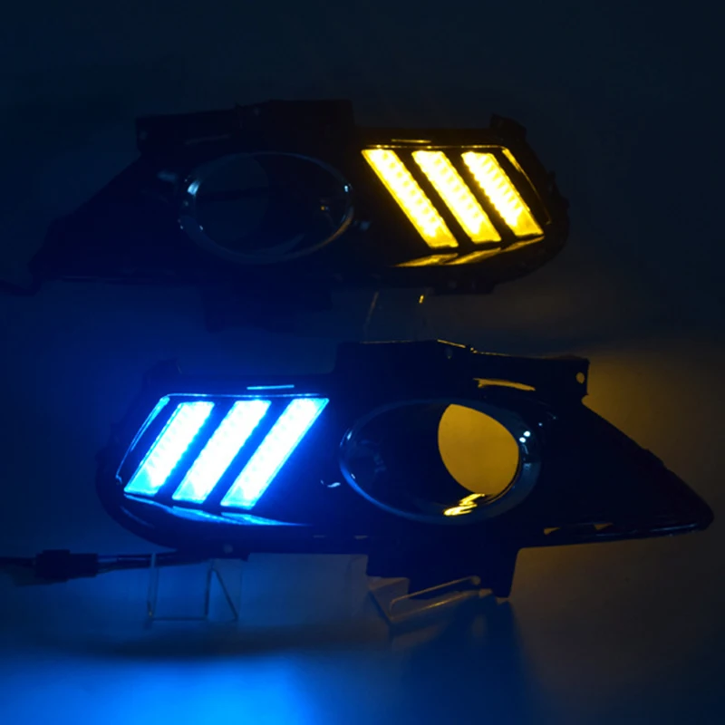 Auto DRL Lampas LED Dienas Gaismas lukturi, ar Dzeltenu Pagrieziena Signāla Relejs Ūdensizturīgs Ford Mondeo Kodolsintēzes 2013 -2016