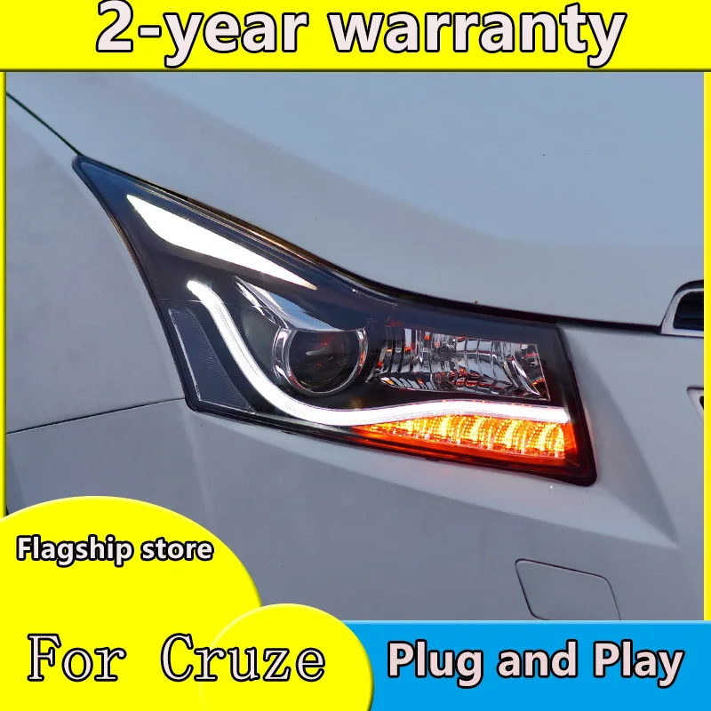 Auto Stils par Chevrolet Cruze LED priekšējie Lukturi A8 Stila Cruze DRL Objektīvs Dubultās Staru HID H7 Xenon Auto Aksesuāri