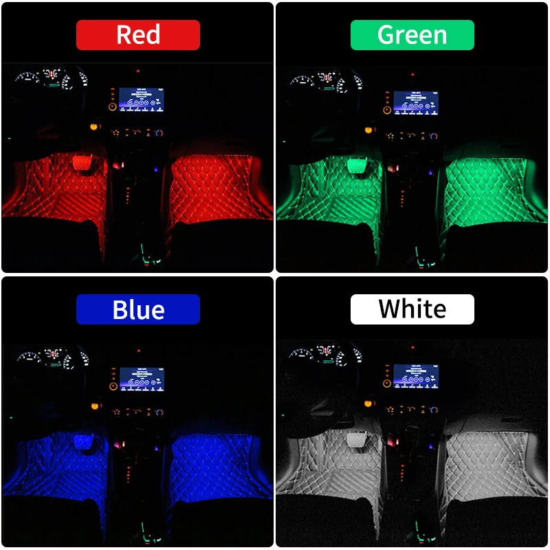 Auto Stils RGB Led Strip Gaismas Atmosfēru Spuldzes Interjera Apgaismojums Piederumi Tesla model 3 S X Y