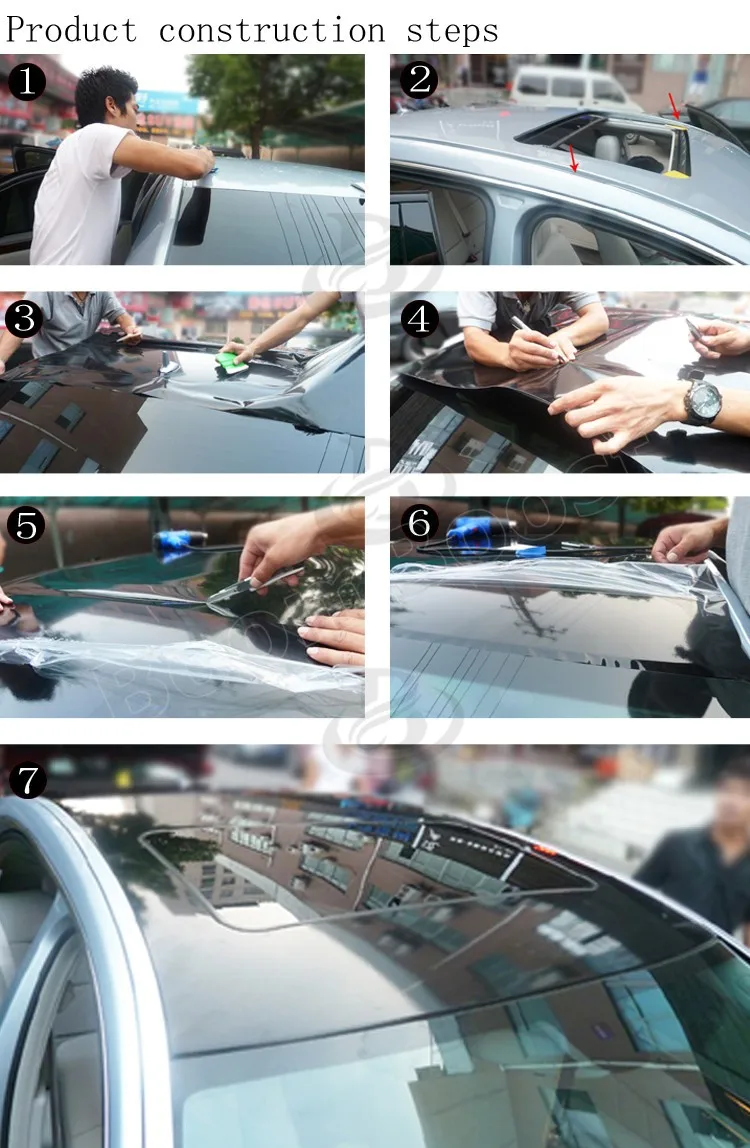 Auto stils uzlīmes mainīt krāsu filmu modificētas automašīnas jumta membrānas slānis plēves 3 gaismas panorāmas lūku filmu black bezmaksas piegāde