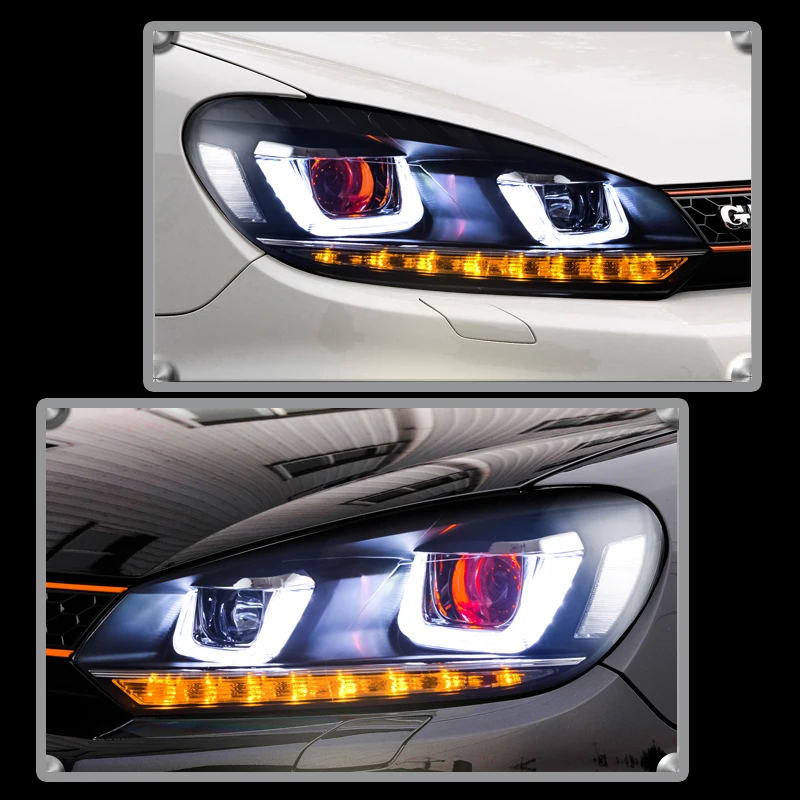 BERABEAR Auto Stils LED priekšējie Lukturi Golf 6 Lukturis 2010. -. Gadam Lukturu LED Gaitas lukturi DRL High Low Beam Auto Piederumi