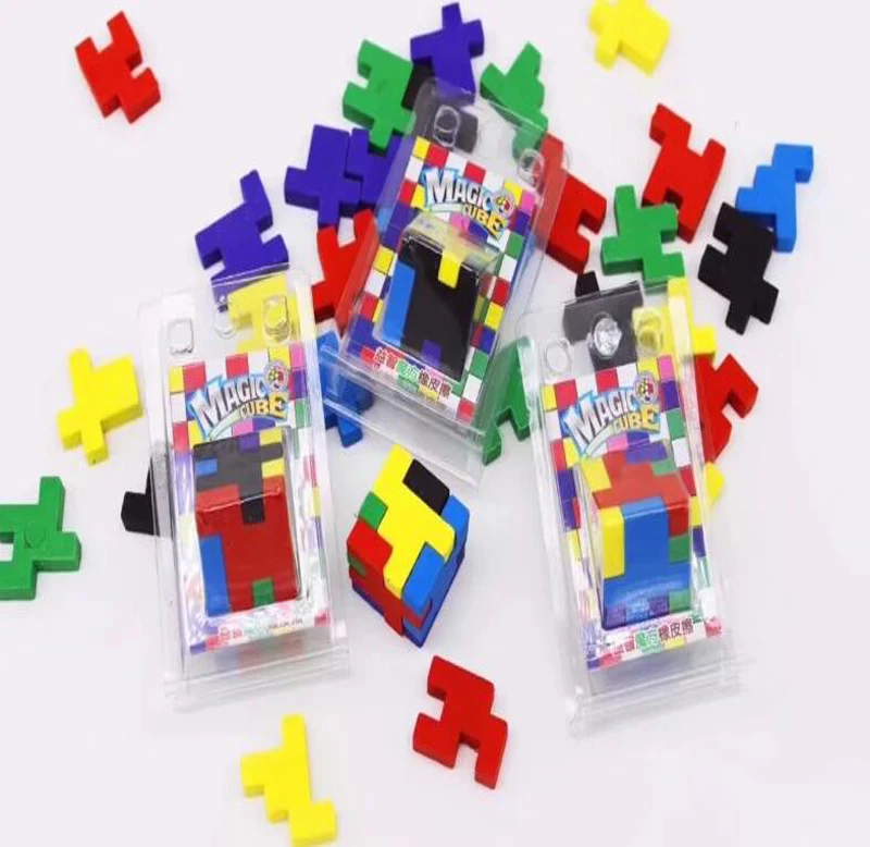 Bezmaksas kuģis 2 4 6 12 24 creative cute Bērnu Skolas Puzzle Cube Dzēšgumiju Bērniem Puses Soma pinata Apdares Atlīdzību Balvu dod priekšroku