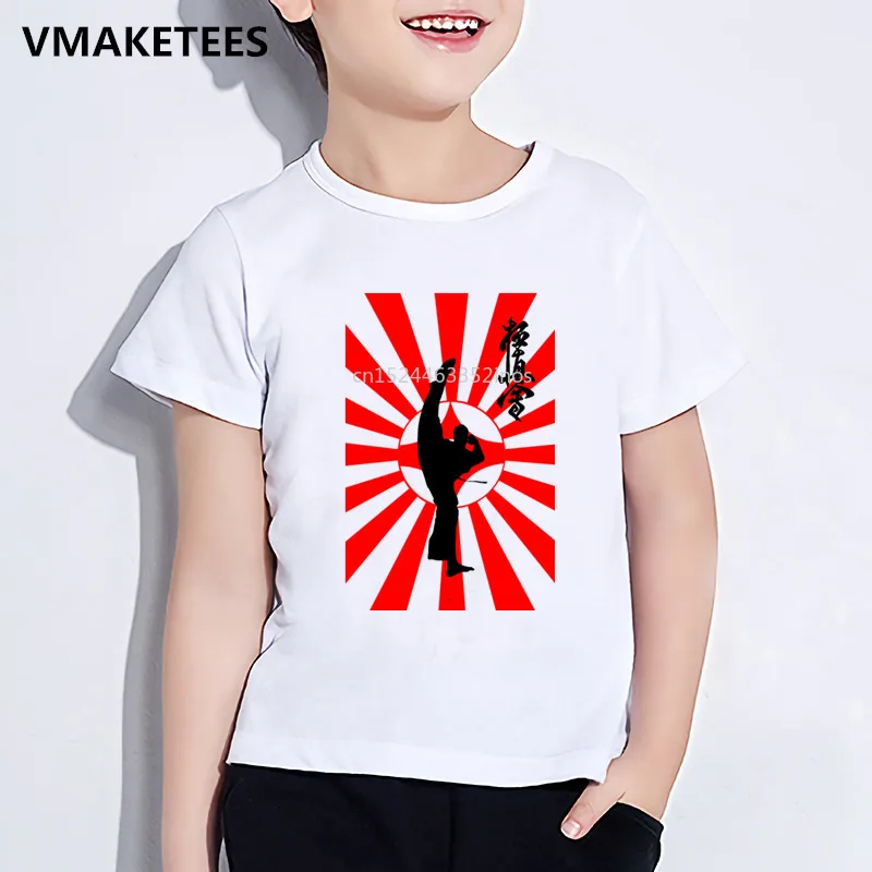 Bērniem Vasarā Īsām Piedurknēm Meitenēm & Zēniem T krekls Bērniem Kyokushin Karate Print T-krekls, Ērti Ikdienas Bērnu Apģērbu,ooo699