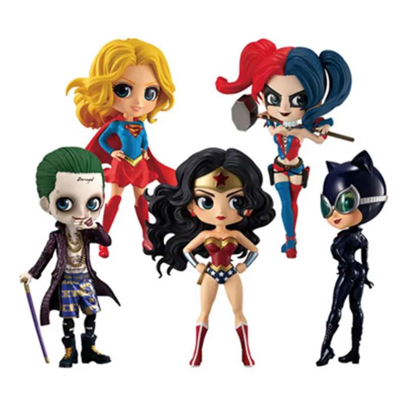 Bērnu Rotaļlietu Q posket Harley Quinn Joker Supervaronis PVC Rīcības Attēls, Anime Figūriņas Kolekcionējamus Lelles