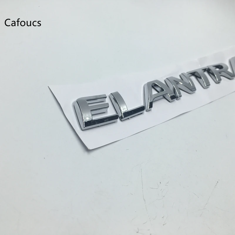 Cafoucs Par Hyundai Elantra Automašīnu Aizmugures Boot Vēstules Žetons Asti Uzlīme Chrome Emblēmu Decal Logo